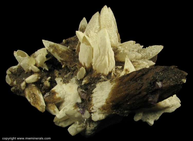 Mineral Specimen: Calcite covered with Bitumen with Fluorite from Cave-In-Rock, Hardin County, Illinois