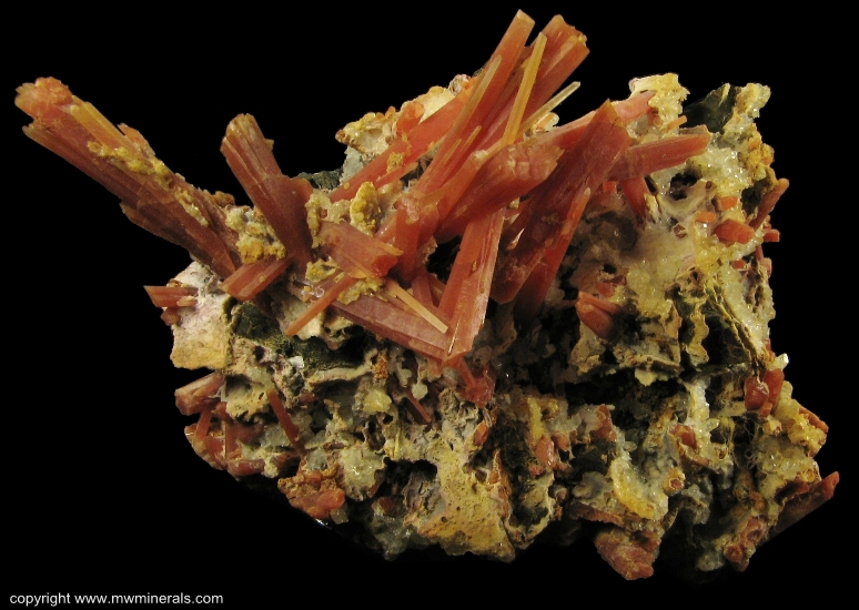 Mineral Specimen: Orange Quartz on Sphalerite from 2nd Sovietskii Mine, Dal'negorsk, Primorskiy Kray, Far-Eastern Region, Russia