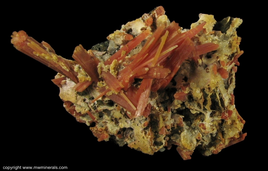 Mineral Specimen: Orange Quartz on Sphalerite from 2nd Sovietskii Mine, Dal'negorsk, Primorskiy Kray, Far-Eastern Region, Russia