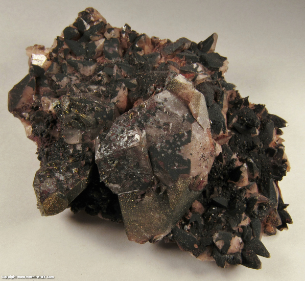 Mineral Specimen 4843 Hematite and Chalcopyrite on Calcite from Pea