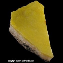 Minerals Specimen: Yellow Smithsonite " Wedge of Lemon Pie " from Wenshan, Yunnan Province, China Minerals Specimen: Yellow Smithsonite " Wedge of Lemon Pie " from Wenshan, Yunnan Province, China