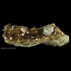 Minerals Specimen: Iridescent Calcite with Selenite from Wallace Stone Quarry, Bayport, Huron County, Michigan Minerals Specimen: Iridescent Calcite with Selenite from Wallace Stone Quarry, Bayport, Huron County, Michigan