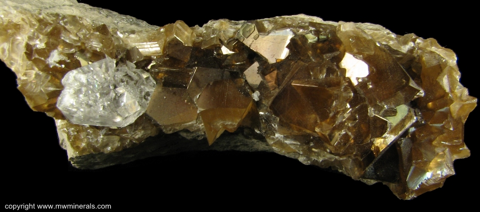 Mineral Specimen: Iridescent Calcite with Selenite from Wallace Stone Quarry, Bayport, Huron County, Michigan