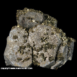 Mineral Specimen: Marcasite on Galena from Joplin Field, Tri-State District, Jasper Co., Missouri Mineral Specimen: Marcasite on Galena from Joplin Field, Tri-State District, Jasper Co., Missouri