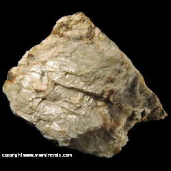 Mineral Specimen: Sanbornite, Quartz from Big Creek, Rush Creek deposit, Fresno Co., California Mineral Specimen: Sanbornite, Quartz from Big Creek, Rush Creek deposit, Fresno Co., California