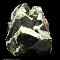 Minerals Specimen: Tetrahedrite with Calcite from Casapalca, Huarochiri Province, Lima Department, Peru