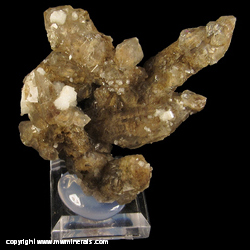 Mineral Specimen: Quartz with Unidentified Inclusions and Unidentified White Crystals from Bor Pit (Boron Pit), Dal'negorsk B deposit, Dal'negorsk, Primorskiy Kray, Far-Eastern Region, Russia