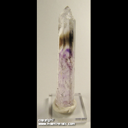 Mineral Specimen: Amethyst and Smoky Phantom Quartz with Included Bubbles and Hematite from Goboboseb Mountains, Brandberg Area, Erongo Region, Namibia Mineral Specimen: Amethyst and Smoky Phantom Quartz with Included Bubbles and Hematite from Goboboseb Mountains, Brandberg Area, Erongo Region, Namibia