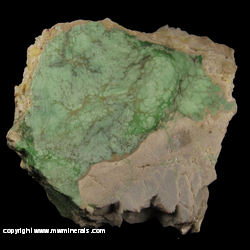 Minerals Specimen: Variscite (coated with lacquer) from Lucin District, Pilot Range, Box Elder Co., Utah Minerals Specimen: Variscite (coated with lacquer) from Lucin District, Pilot Range, Box Elder Co., Utah