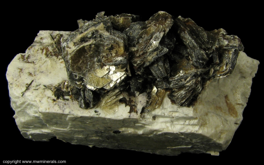 Mineral Specimen: Polylithonite on Albite with Aegirine from Poudrette Quarry, Mont Saint-Hilaire, Rouville RCM, Monteregie, Quebec, Canada