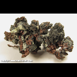 Mineral Specimen: Cuprite on Copper from Ray Mine, Pinal Co., Arizona
