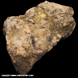 Mineral Specimen: Montroydite, Quartz with Unidentified Yellow Species from Sonoma Co., California (likely Socrates Mine)