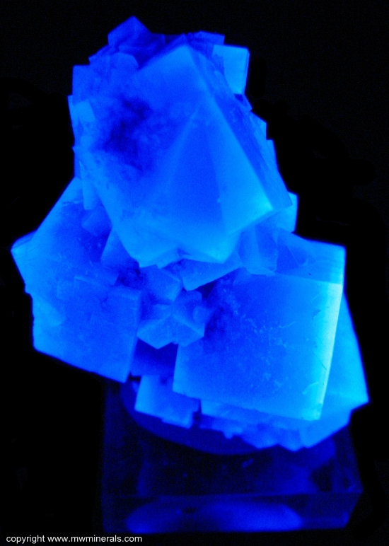 Mineral Specimen: Fluorite Stalactite with Galena from Rogerley Mine, Frosterley, Weardale, North Pennines, Co. Durham, England
