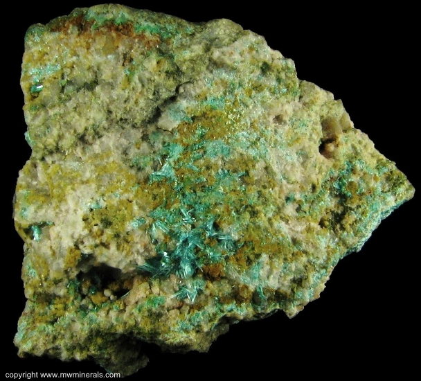 Mineral Specimen: Chalcophyllite from Majuba Hill Mine, Antelope District, Pershing County, Nevada, USA