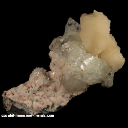 Mineral Specimen: Fluorapophyllite, Stilbite from Nasik, Maharastra, India