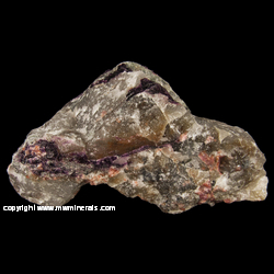 Mineral Specimen: Genthelvite and Fluorite in Quartz from Grants Mills, Cumberland, Providence Co., Rhode Island Mineral Specimen: Genthelvite and Fluorite in Quartz from Grants Mills, Cumberland, Providence Co., Rhode Island
