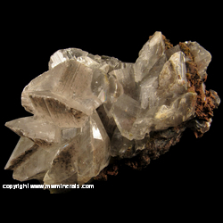 Mineral Specimen: Twin Calcite Crystals, minor Duftite from Tsumeb, Namibia Mineral Specimen: Twin Calcite Crystals, minor Duftite from Tsumeb, Namibia