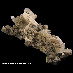 Mineral Specimen: Clinoptilolite, Quartz Pseudomorph after Anhydrite, Scepter Quartz, Calcite, Celandonite from Planalto, Alto Uruguai region, Rio Grande do Sul, Brazil Mineral Specimen: Clinoptilolite, Quartz Pseudomorph after Anhydrite, Scepter Quartz, Calcite, Celandonite from Planalto, Alto Uruguai region, Rio Grande do Sul, Brazil
