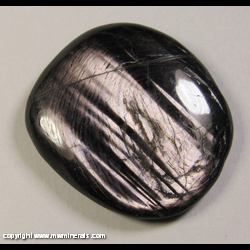 Mineral Specimen: Enstatite variety: Hypersthene (Ferrian) from Mangabal I intrusion, Sanclerlandia, Goias, Brazil Mineral Specimen: Enstatite variety: Hypersthene (Ferrian) from Mangabal I intrusion, Sanclerlandia, Goias, Brazil