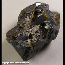 Mineral Specimen: Semi Gemmy Sphalerite with Amethyst from Commodore Mine, Creede Mining District, Mineral County, Colorado Mineral Specimen: Semi Gemmy Sphalerite with Amethyst from Commodore Mine, Creede Mining District, Mineral County, Colorado