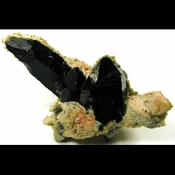 Minerals Specimen: Smoky Quartz, Feldspar Group from Jietou, Wulian Co., Rizhao Prefecture, Shandong Province, China Minerals Specimen: Smoky Quartz, Feldspar Group from Jietou, Wulian Co., Rizhao Prefecture, Shandong Province, China