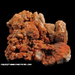 Minerals Specimen: Mimetite on Quartz Conglomerate from Red Cloud Mine, La Paz Co., Arizona