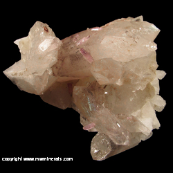 Mineral Specimen: Pink Topaz on Quartz with Included Hematite from Brumado, Bahia, Brazil Mineral Specimen: Pink Topaz on Quartz with Included Hematite from Brumado, Bahia, Brazil