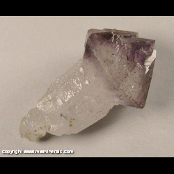 Minerals Specimen: Double Terminated Quartz with Amethyst Scepter from Madagascar Minerals Specimen: Double Terminated Quartz with Amethyst Scepter from Madagascar