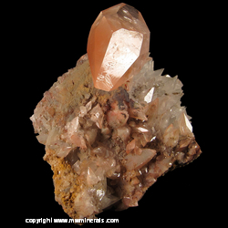 Mineral Specimen: Calcite with Included Hematite from Fengjiashan Mine, Edong Mining dist., Daye Co., Huangshi Pref., Hubei Prov., China Mineral Specimen: Calcite with Included Hematite from Fengjiashan Mine, Edong Mining dist., Daye Co., Huangshi Pref., Hubei Prov., China