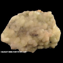 Mineral Specimen: Calcite variety: Sinters from Schmiedestollen dump, Wittichen, Schenkenzell, Black Forest, Baden-Wurttemberg, Germany