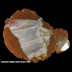 Mineral Specimen: Thunder Egg with Unusual Red Coloration and Tube Agate Structures from Richardson Ranch (Priday Ranch), Madras, Jefferson Co., Oregon Mineral Specimen: Thunder Egg with Unusual Red Coloration and Tube Agate Structures from Richardson Ranch (Priday Ranch), Madras, Jefferson Co., Oregon