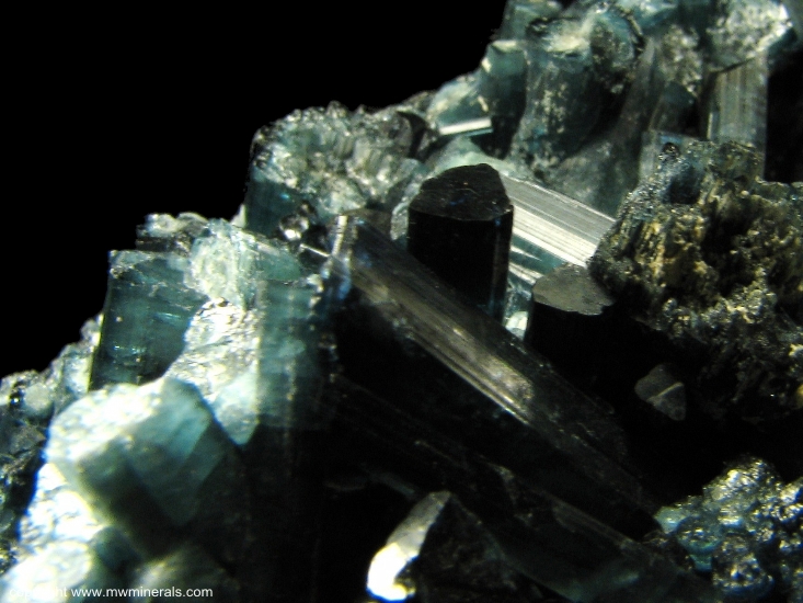 Mineral Specimen: Indicolite Tourmaline (Elbaite) from Karibib, Namibia