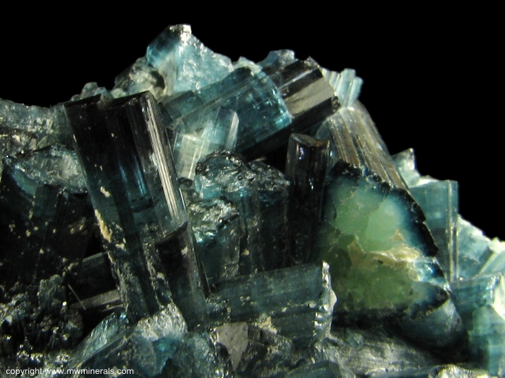 Mineral Specimen: Indicolite Tourmaline (Elbaite) from Karibib, Namibia