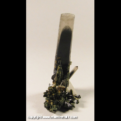 Mineral Specimen: Smoky Quartz with Phantom of Included Aegirine, Feldspar from Mt. Malosa, Zomba, Malawi Mineral Specimen: Smoky Quartz with Phantom of Included Aegirine, Feldspar from Mt. Malosa, Zomba, Malawi