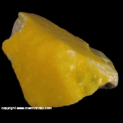 Mineral Specimen: Yellow Smithsonite with Greenockite from Wenshan, Yunan Province, China