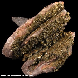 Mineral Specimen: Chalcopyrite and Hematite on Barite with Calcite from Pea Ridge Mine, Sullivan, Washington Co., Missouri Mineral Specimen: Chalcopyrite and Hematite on Barite with Calcite from Pea Ridge Mine, Sullivan, Washington Co., Missouri