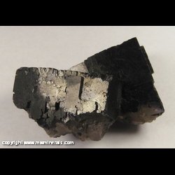 Mineral Specimen: Fluorite coated with Bitumen from Hardin Co., Illinois Mineral Specimen: Fluorite coated with Bitumen from Hardin Co., Illinois