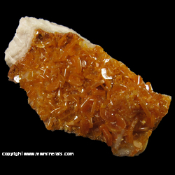 Minerals Specimen: Wulfenite on Barite from Los Lamentos, Chihuahua, Mexico Minerals Specimen: Wulfenite on Barite from Los Lamentos, Chihuahua, Mexico