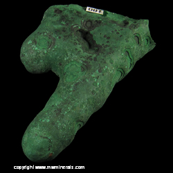 Mineral Specimen: Hollow Malachite Stalactite "Finger" from Katanga, Dem. Rep. of Congo