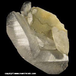 Mineral Specimen: Twinned Calcite from Bor Pit (Boron Pit), Dal'negorsk B deposit, Dal'negorsk, Primorskiy Kray, Far-Eastern Region, Russia