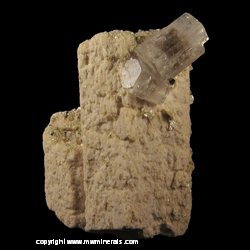 Mineral Specimen: Goshenite with Included Albite on Micrcline with Muscovite and Tourmaline from Erongo Mountain, Erongo Region, Namibia Mineral Specimen: Goshenite with Included Albite on Micrcline with Muscovite and Tourmaline from Erongo Mountain, Erongo Region, Namibia