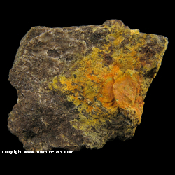 Minerals Specimen: Clinobisvanite, Pottsite from Linka Mine, Spencer Hot Springs District, Lander Co., Nevada Minerals Specimen: Clinobisvanite, Pottsite from Linka Mine, Spencer Hot Springs District, Lander Co., Nevada