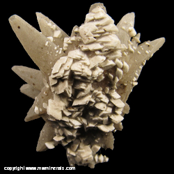 Minerals Specimen: Benstonite Epitaxial Growth on Calcite from Minerva #1 Mine, Cave-In-Rock, Hardin Co., Illinois Minerals Specimen: Benstonite Epitaxial Growth on Calcite from Minerva #1 Mine, Cave-In-Rock, Hardin Co., Illinois