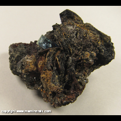 Mineral Specimen: Aquamarine, Goethite Pseudomorph after Siderite, Biotite from Erongo Mountain, Erongo Region, Namibia Mineral Specimen: Aquamarine, Goethite Pseudomorph after Siderite, Biotite from Erongo Mountain, Erongo Region, Namibia