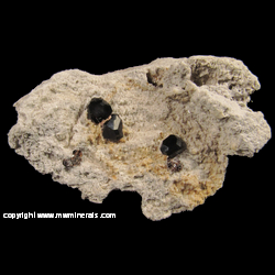 Mineral Specimen: Spessartine Garnet in Rhyolite from Aquarius Mts (Aquarius Range; Peacock Range), Mohave Co., Arizona Mineral Specimen: Spessartine Garnet in Rhyolite from Aquarius Mts (Aquarius Range; Peacock Range), Mohave Co., Arizona