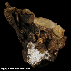Minerals Specimen: Moraesite, Leucophosphite, Eosphorite on Zanazziite, Beryllonite, Montebrasite from Fazenda Pomarolli, Linopolis, Divino das Laranjeiras, Minas Gerais, Brazil Minerals Specimen: Moraesite, Leucophosphite, Eosphorite on Zanazziite, Beryllonite, Montebrasite from Fazenda Pomarolli, Linopolis, Divino das Laranjeiras, Minas Gerais, Brazil