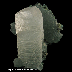 Mineral Specimen: Twiined Calcite on Celadonite from Irai, Alto Uruguai region, Rio Grande do Sul, Brazil Mineral Specimen: Twiined Calcite on Celadonite from Irai, Alto Uruguai region, Rio Grande do Sul, Brazil