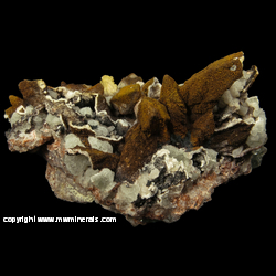 Minerals Specimen: Fluorite on and within Quartz Pseudomorphs after Calcite Coated with Montromite from Prospectors Delight Mine (Black Knife Mine), Cuchillo Negro Dist., Sierra Cuchillo, Sierra Co., New Mexico