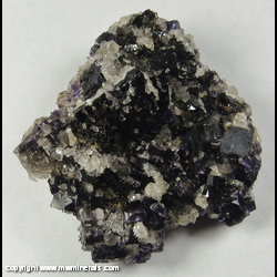 Mineral Specimen: Fluorite, Quartz, Calcite, Galena, Sphalerite from W. Davis-Deardorff Mine, Cave-In-Rock, Hardin Co., Illinois Mineral Specimen: Fluorite, Quartz, Calcite, Galena, Sphalerite from W. Davis-Deardorff Mine, Cave-In-Rock, Hardin Co., Illinois