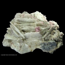 Minerals Specimen: Tourmaline (Elbaite), Albite, Lepidolite from Pederneira claim, Sao Jose da Safira, Doce valley, Minas Gerais, Brazil